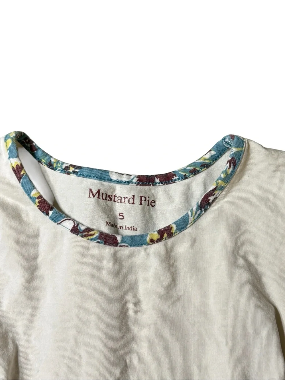 Mustard Pie Girls Fit & Flare Floral Dress, Long Sleeve, Size 5, Knee Length - Picture 2 of 3